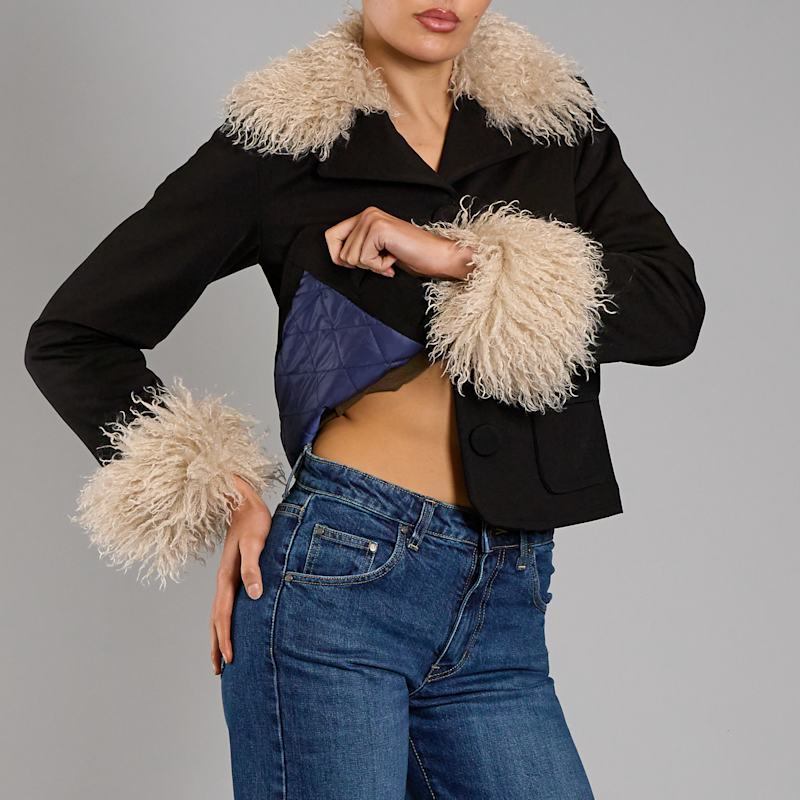 Thumbnail of Nelly Fur Collar Jacket image