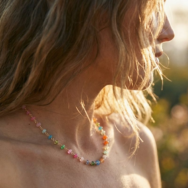 Thumbnail of Neon Rainbow Opal Necklace image