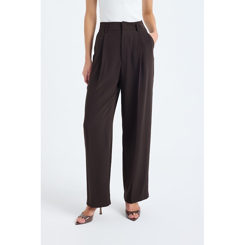 sachin and babi light blue dress Nova Pleated Wide-Leg Pant in Ivory main image 1