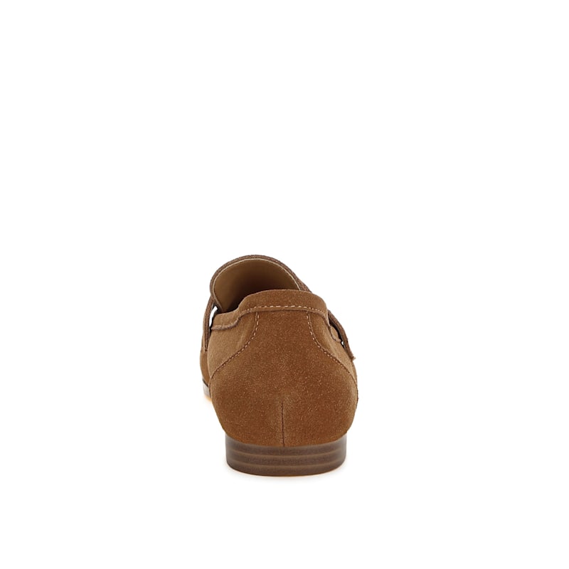 Thumbnail of New Ode Rhinestone Penny Strap Loafers In Tan By Rag & Co image
