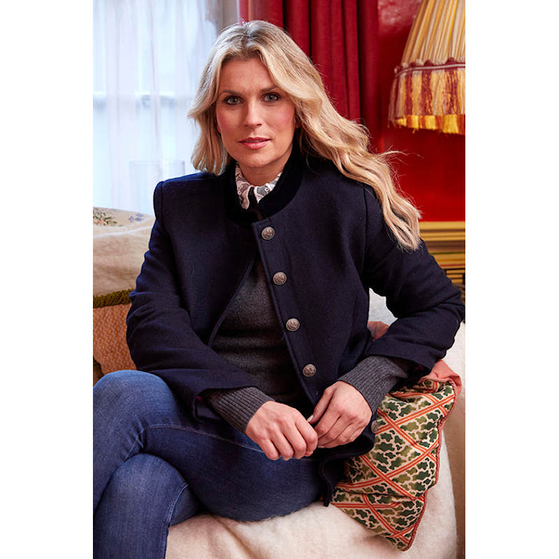 Thumbnail of Navy Blazer - Wool With Velvet Trims image