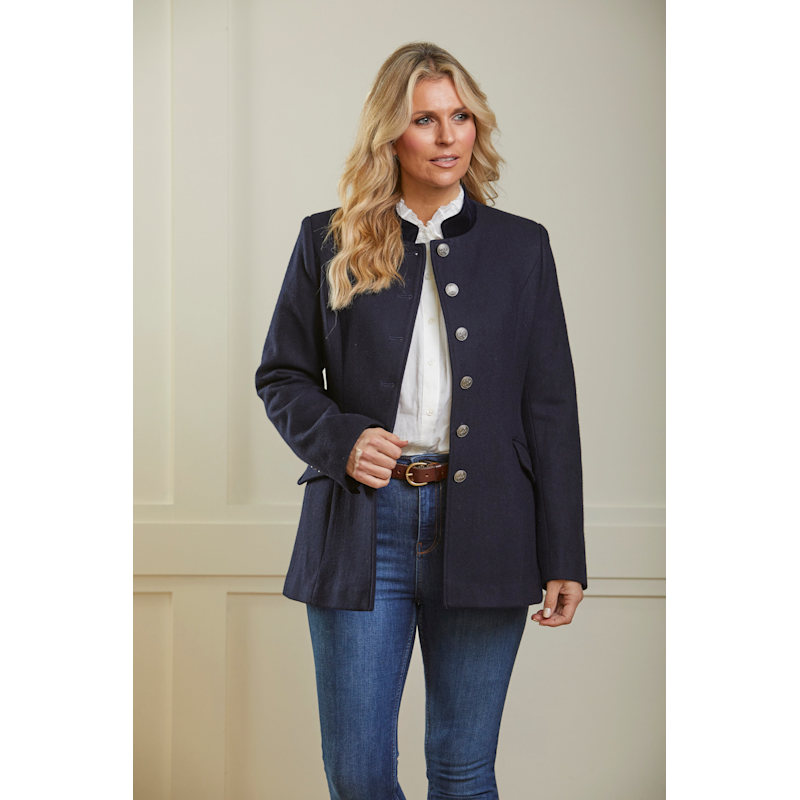 Thumbnail of Navy Blazer - Wool With Velvet Trims image