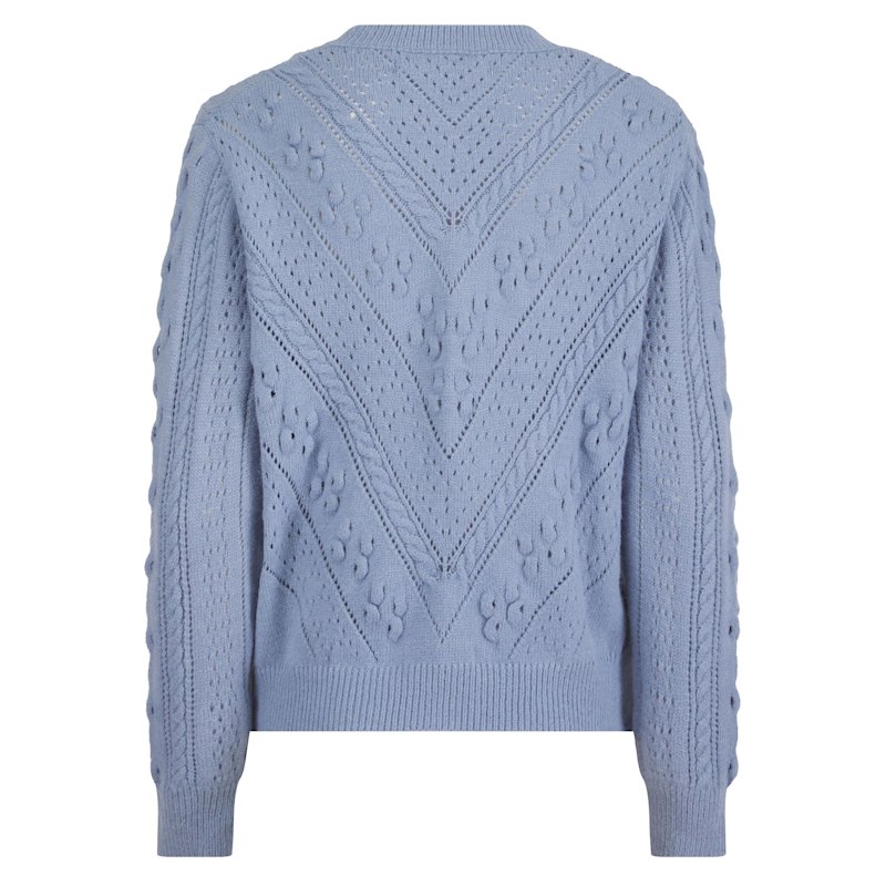 Thumbnail of Newquay Pointelle Knit Jumper Powder Blue image