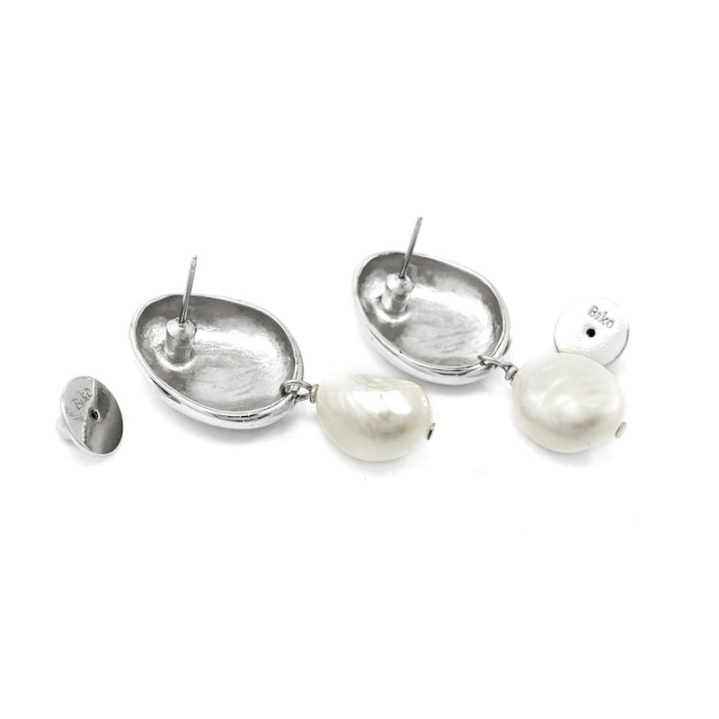 Thumbnail of Galina Pearl Studs Silver image