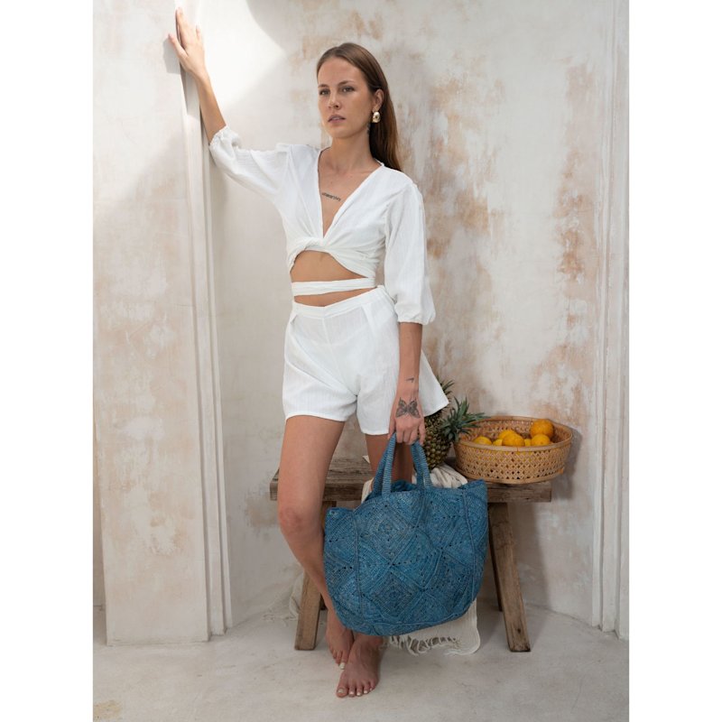 Thumbnail of Nico- Blue Jeans Tote Bag image