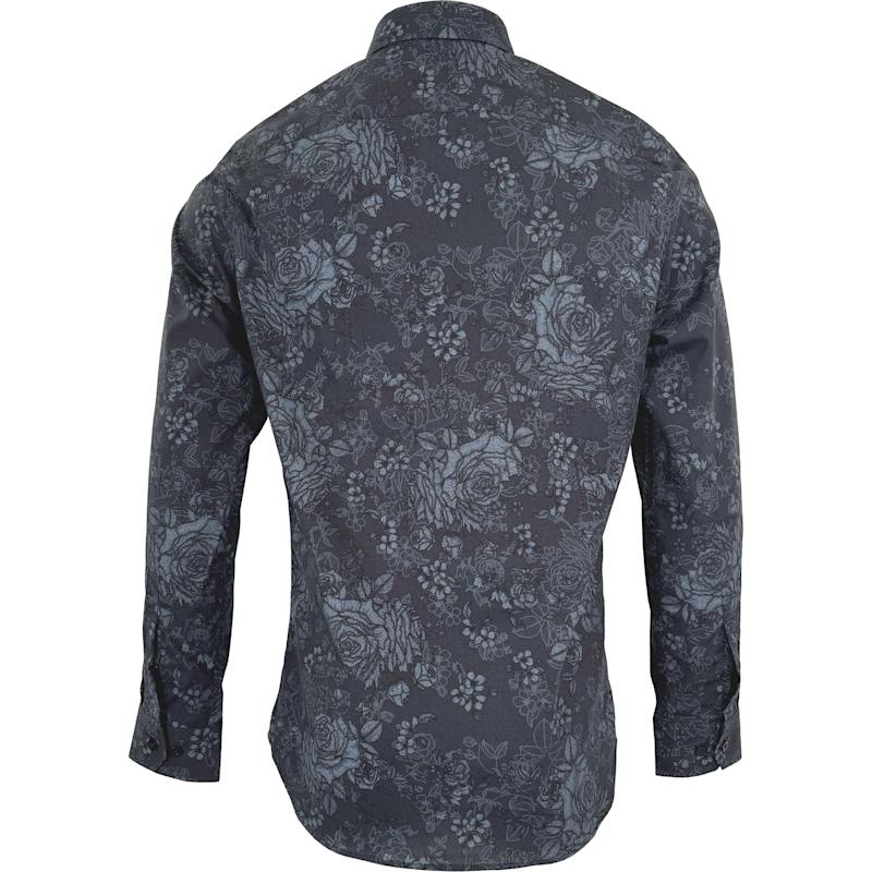 Thumbnail of Nicoli Roma Floral Cotton Shirt - Charcoal image