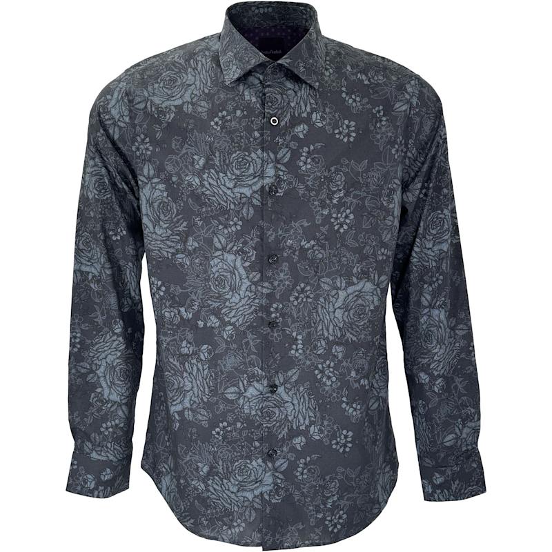 Thumbnail of Nicoli Roma Floral Cotton Shirt - Charcoal image