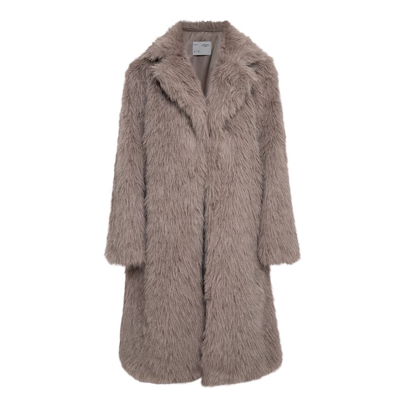 Thumbnail of Nicoline Grey Faux Fur Coat Outerwear image