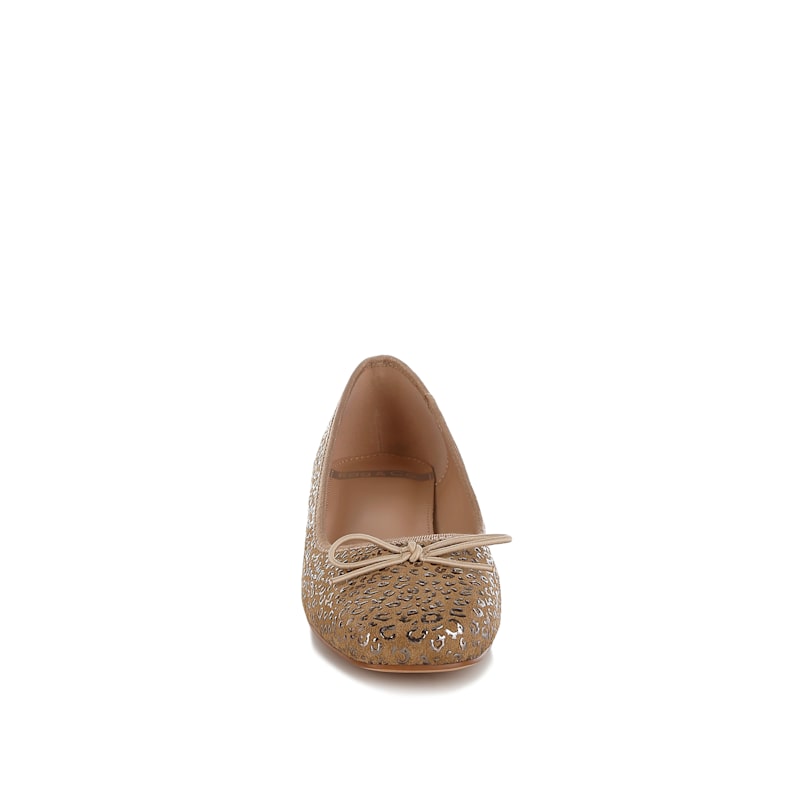 Ningen Leopard Print Block Heel Ballerinas In Tan By Rag & Co | Rag ...