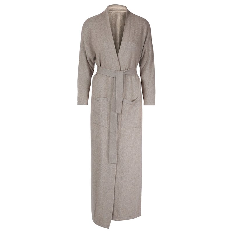 Thumbnail of "Camilla" Cashmere Dressing Gown - Brown image