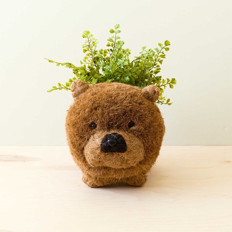 indoor planter pot with stand LuxenHome 2 pc. Textured Round White Metal Cachepot Planters with Gold Stands main image 0