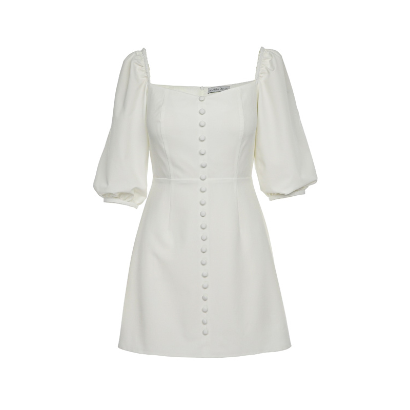 Thumbnail of Emily Off-Shoulder Minidress In White image