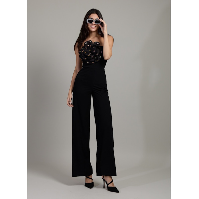 Noir Bloom Jumpsuit | HASANOVA | Wolf & Badger