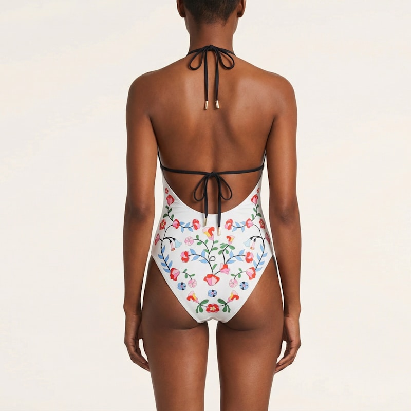 Thumbnail of Noir Bloom Reversible One Piece Swimsuit image