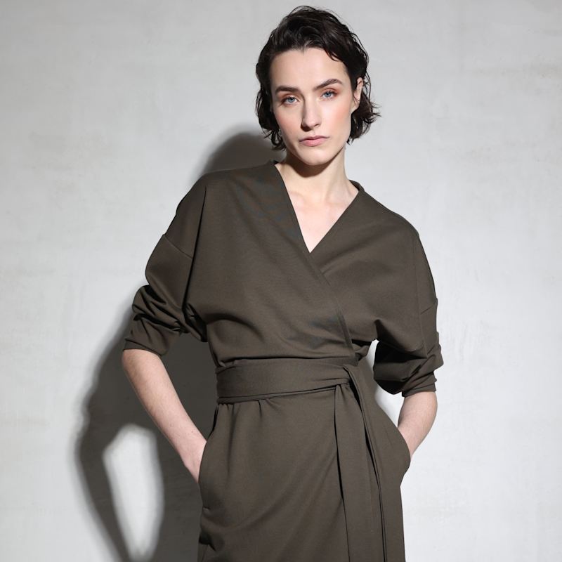 Thumbnail of Nola Kimonodress Khaki Green image