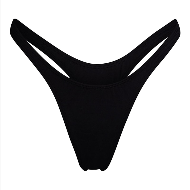 Thumbnail of Nolita Thong Bikini Bottom - Dark Seas Black image