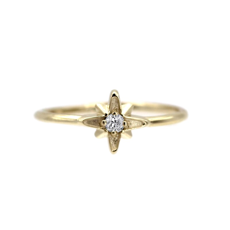 Thumbnail of 14K North Star April Birthstone Natural Diamond Ring image