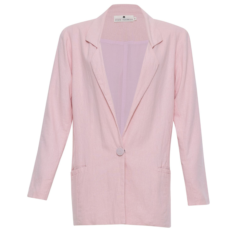 Thumbnail of The Linen Blazer Pink image
