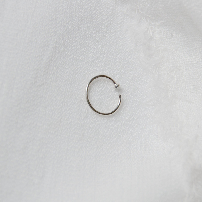 Thumbnail of Nose Ring 9K White Gold image