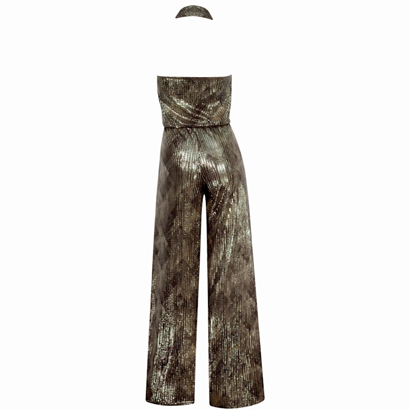 Thumbnail of Not On Your Nelly Gold Metallic Jumpsuit image