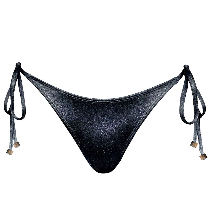 Thumbnail of Nova Scrunch Bikini Bottoms - Glitter Black image