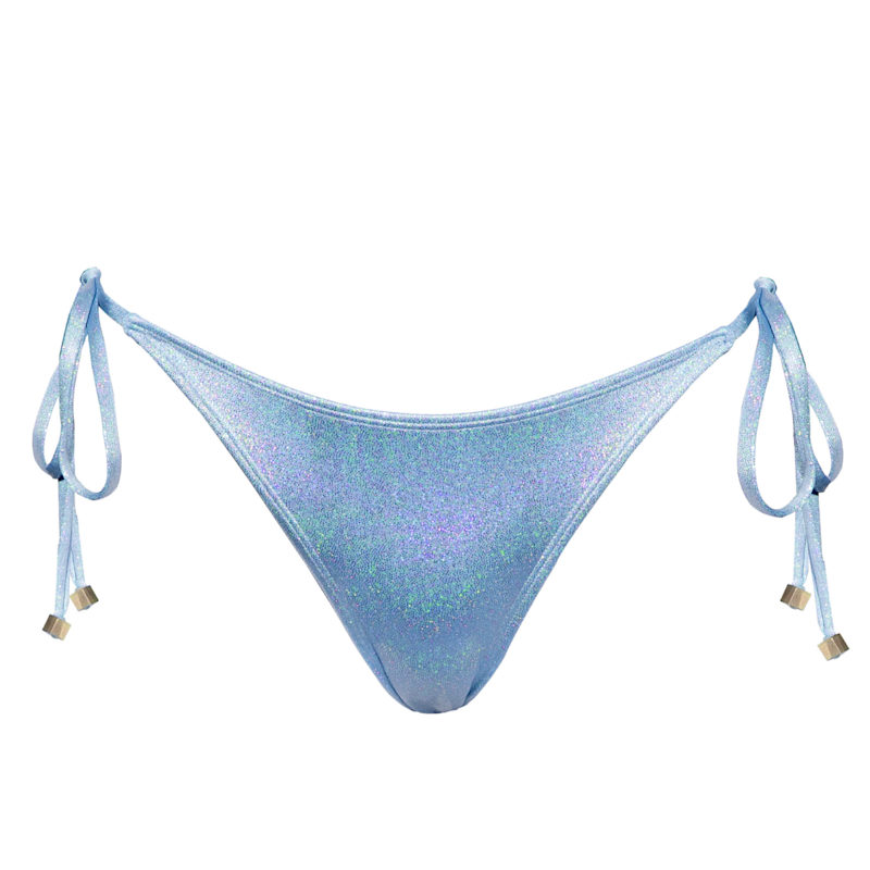 Thumbnail of Nova Scrunch Bikini Bottoms - Glitter Blue image