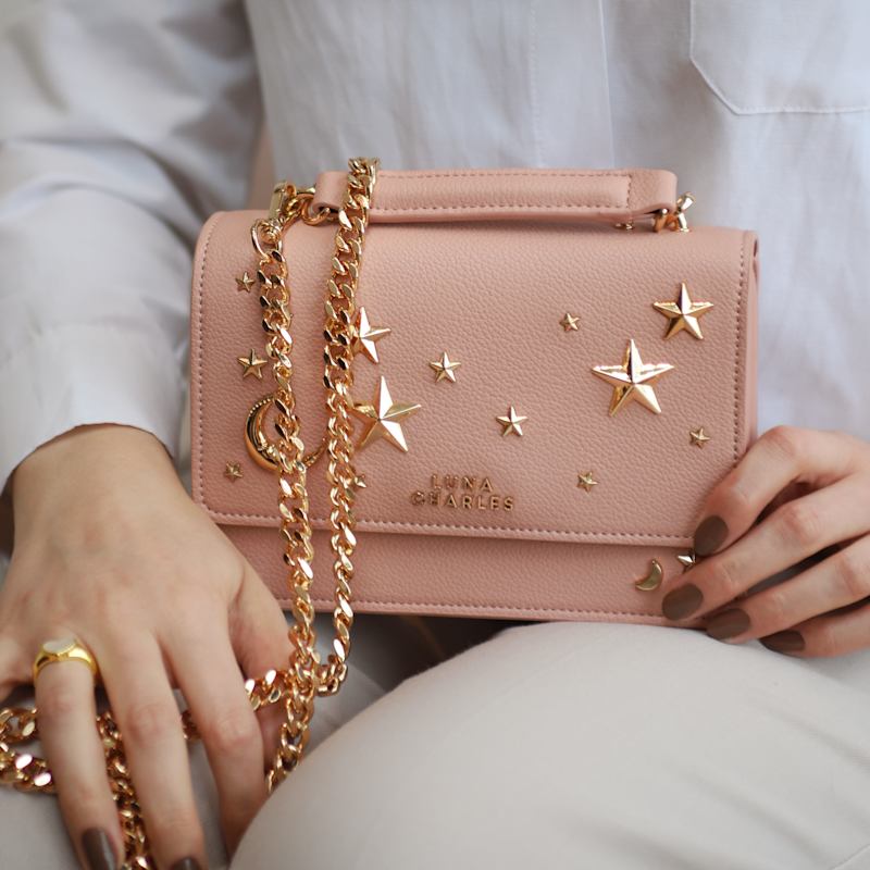 Thumbnail of Nova Star Studded Handbag - Pink & Gold image