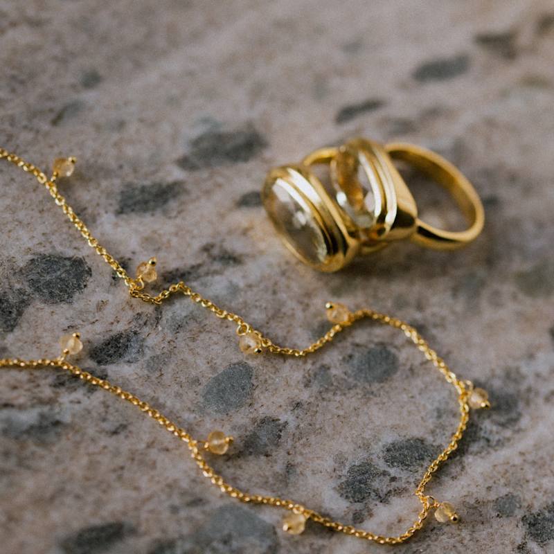 Thumbnail of November Birthstone Necklace- Citrine image
