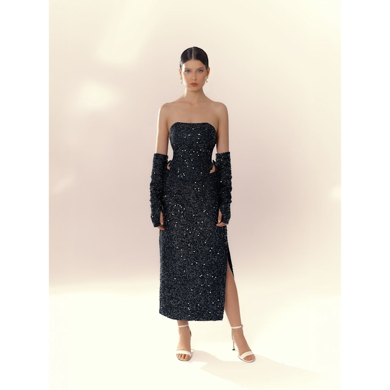 Thumbnail of Nox Black Sequin Skirt image