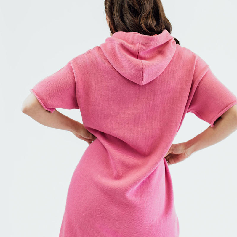 Thumbnail of Cotton Hoodie Dress - Bubblegum Pink image