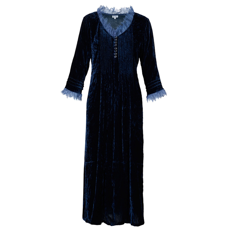 knee length dresses for ladies Silk Velvet Dress by Sofie D'Hoore- La Garçonne