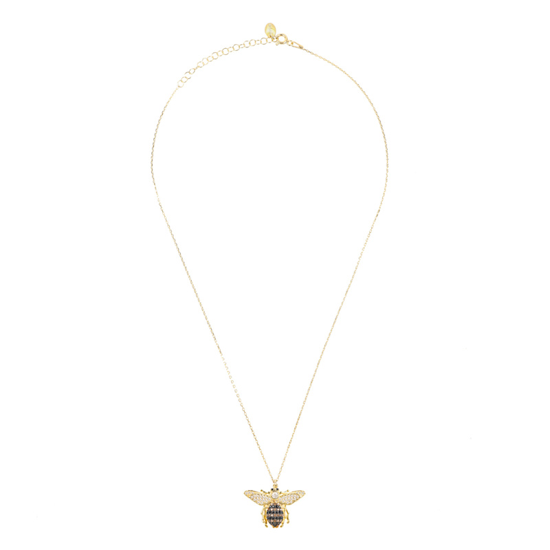 Thumbnail of Honey Bee Pendant Necklace Gold image