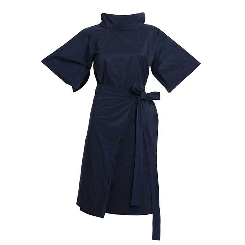 Thumbnail of Nunnery Dress In Navy Taffeta image