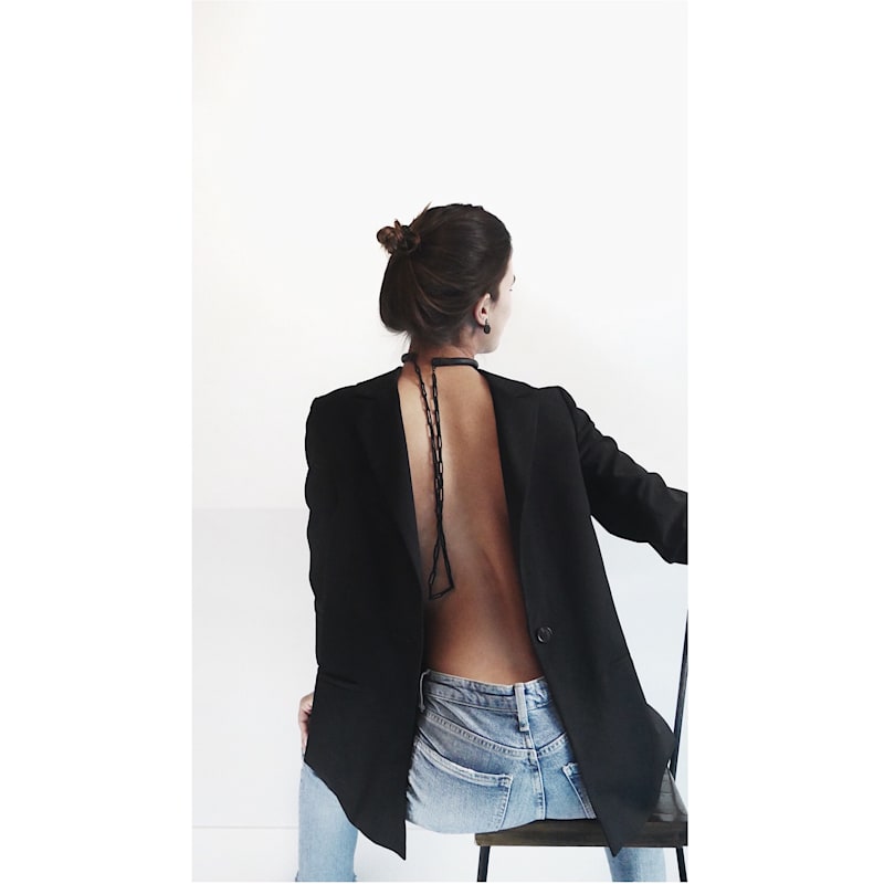 Thumbnail of Choker With Leather Chain image