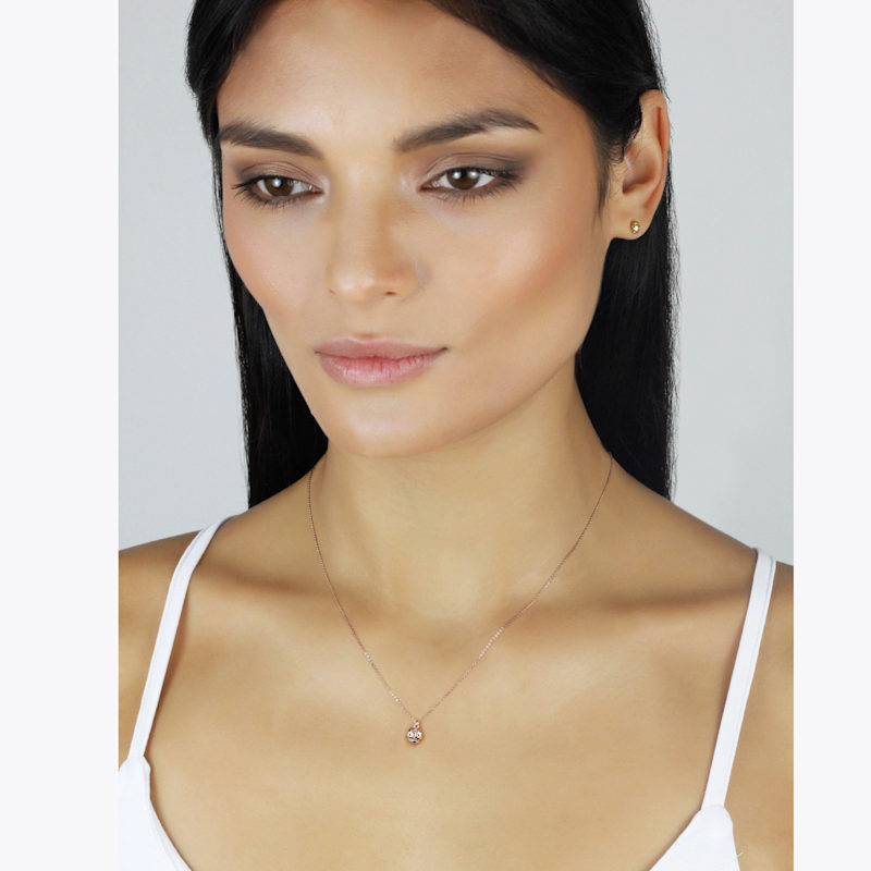 Thumbnail of Ladybird Necklace – Silver -Wings Open image