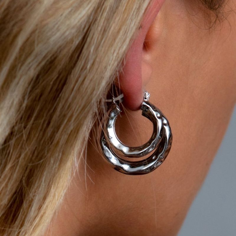 Thumbnail of Mini Chateau Hoops- Silver image