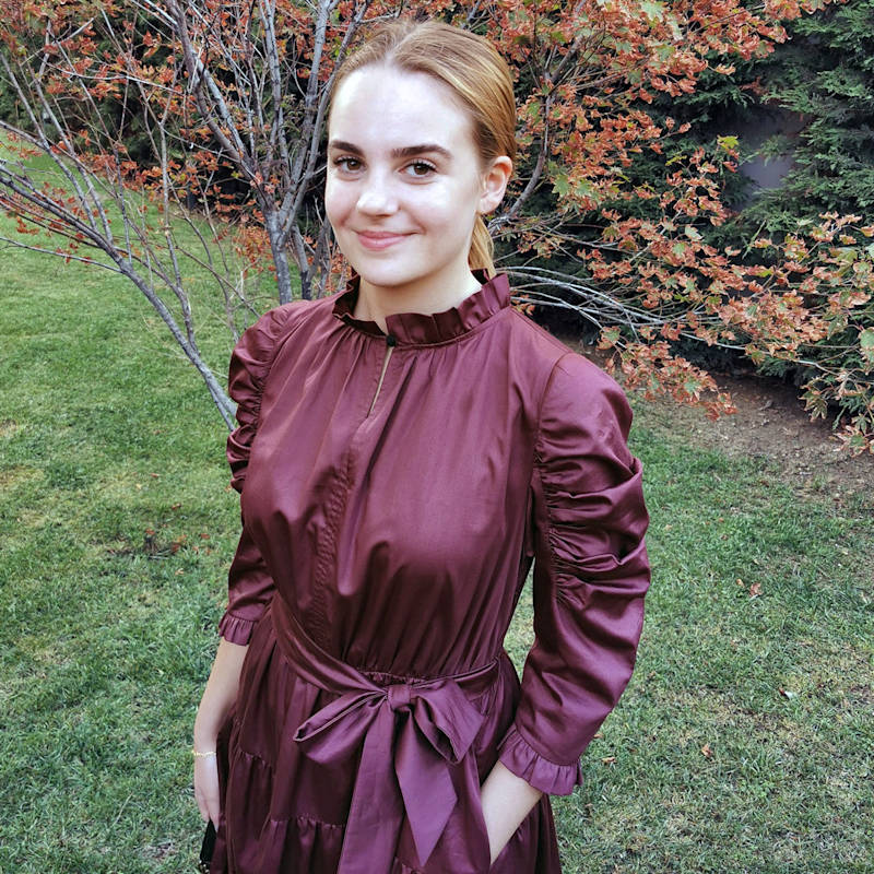 Cotton Poplin Burgundy Midi Dress by Lalipop Design