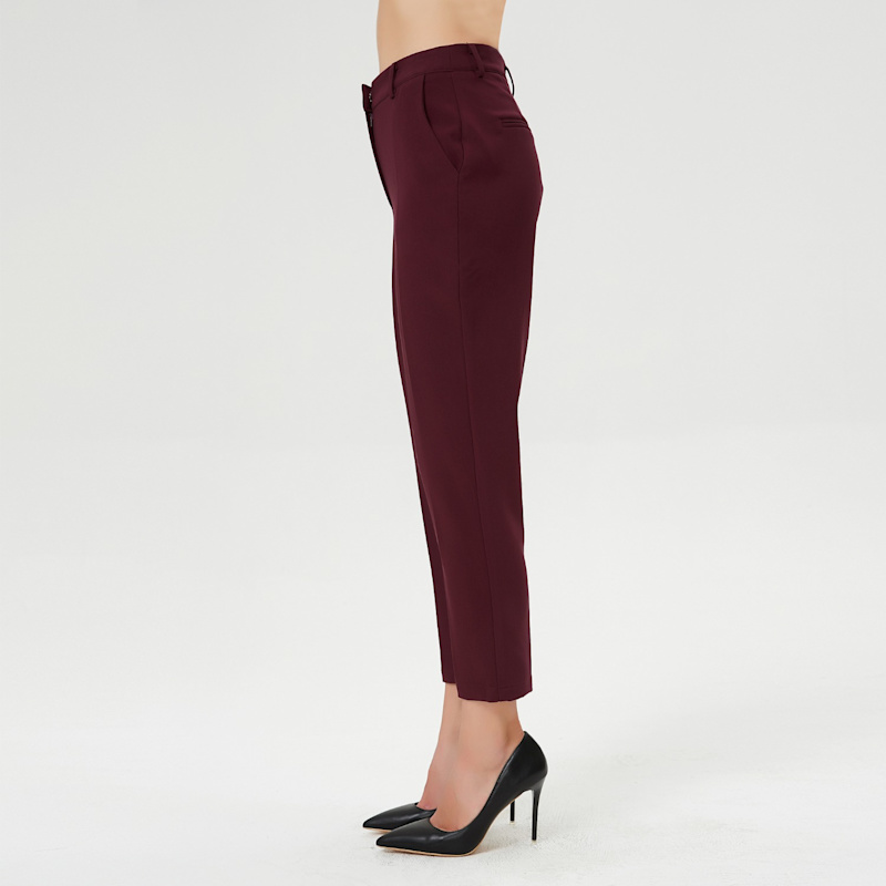 Thumbnail of Tapered Capri Pants -Burgundy image