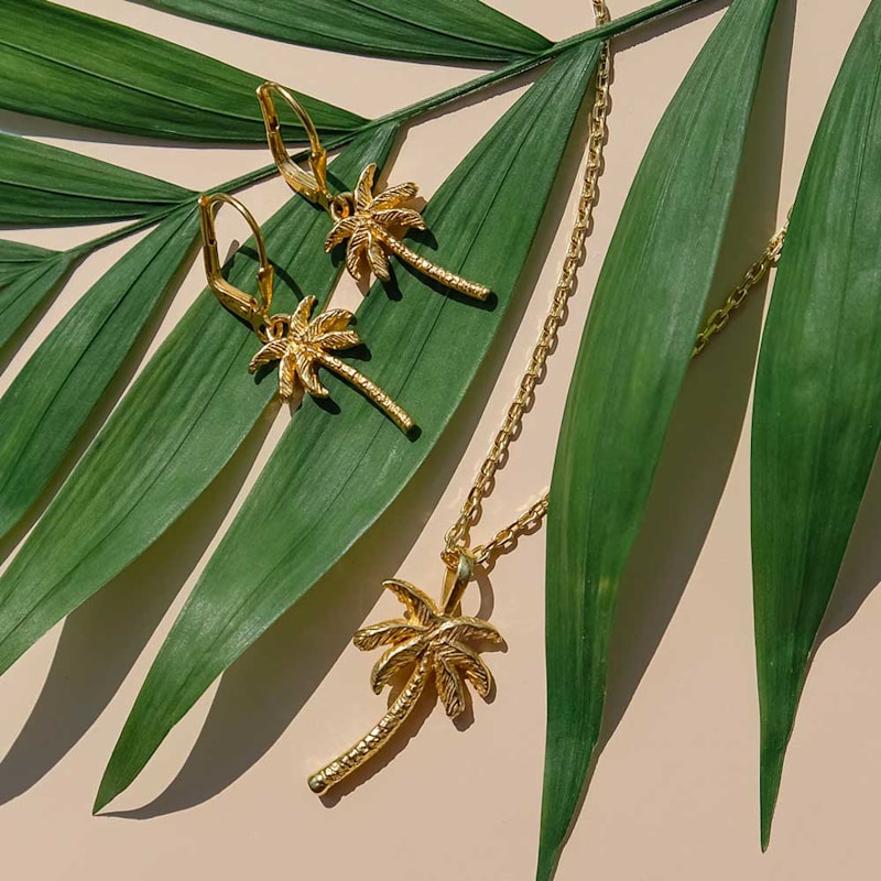 Thumbnail of Oasis Palm Gold Necklace image
