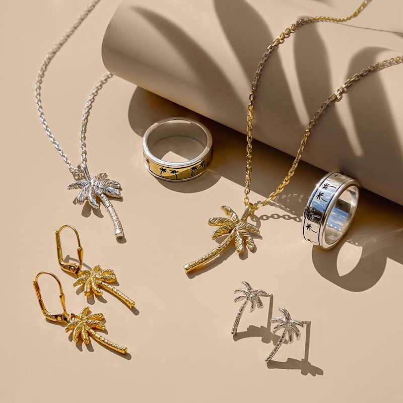 Thumbnail of Oasis Palm Gold Necklace image