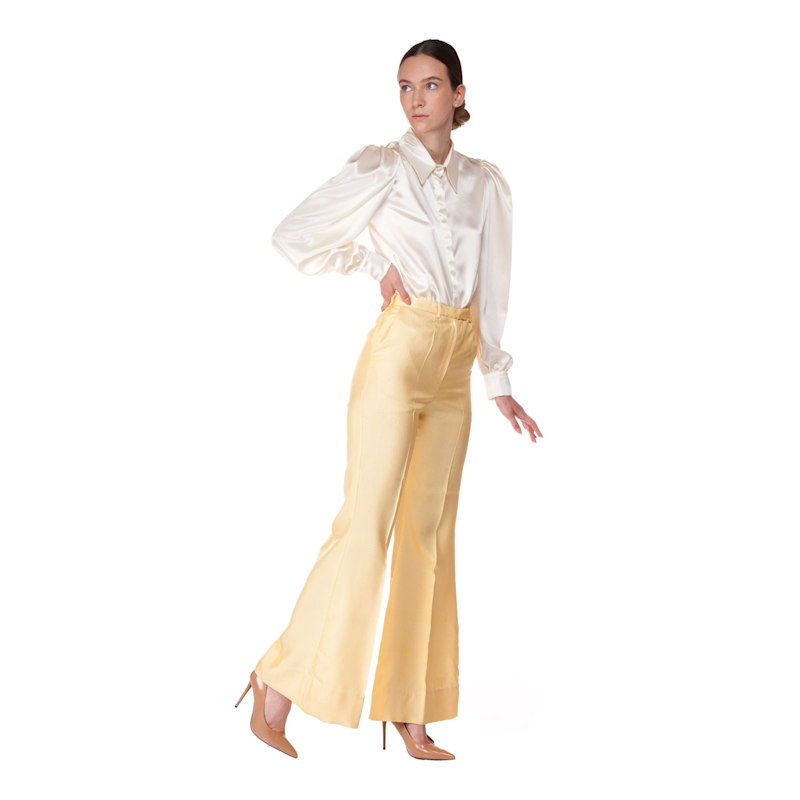 Thumbnail of Cream White Silk Blouse image