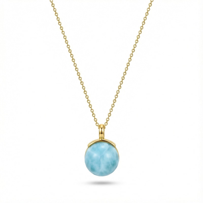Thumbnail of Ocean Love Larimar Vermeil Necklace image