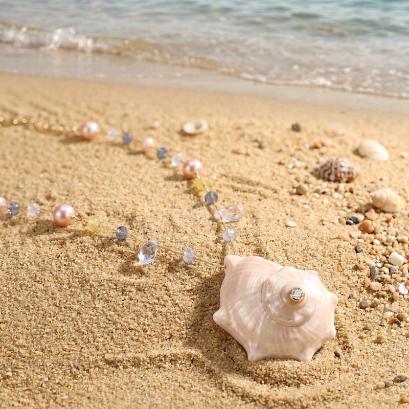 Thumbnail of Ocean Song Shell & Pearl Necklace image