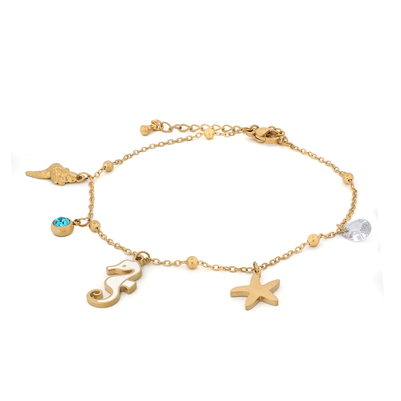 Thumbnail of Ocean Treasures Gold Anklet - Gold image