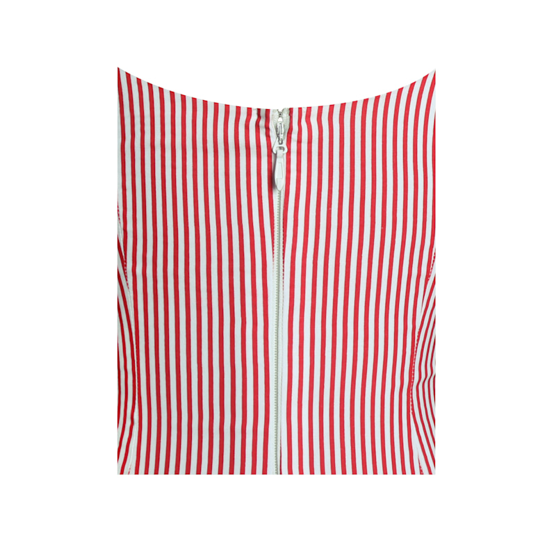 Oceana Red Candy Stripe Drop Waist Midi Dress | Miss Circle New York | Wolf  & Badger