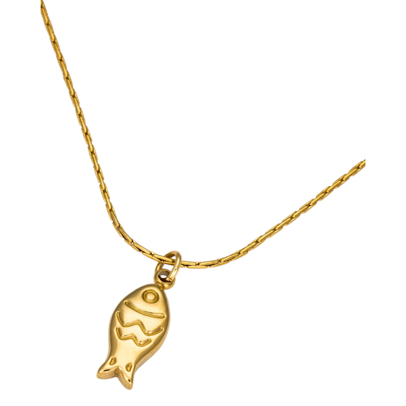 Thumbnail of Oceanic Fish Necklace In Gold image