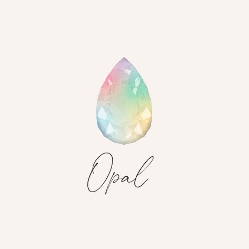 Thumbnail of October Birthstone Sterling Silver Necklace - Opal image