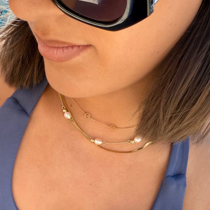Thumbnail of Off Court Pearl Gold Necklace image