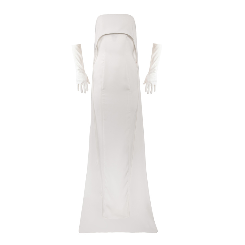 Thumbnail of Off Shouder Cape Dress image