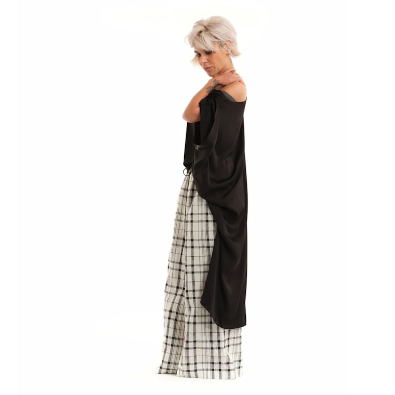 Thumbnail of Off-The-Shoulder Maxi Tunic In Black One Size image